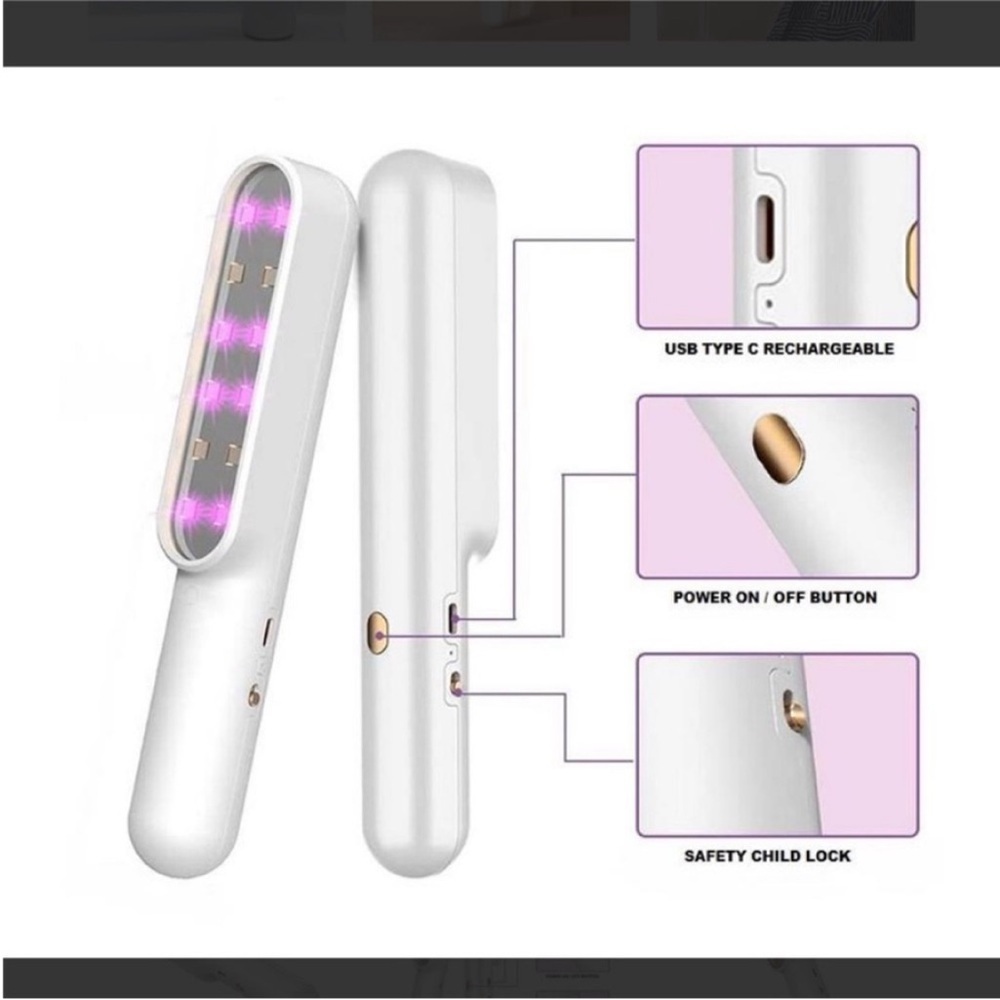 Purple Glow Ultraviolet Sterilamp Ultraviolet Hand Held Sterilizer Lamp - Picture 2 of 10